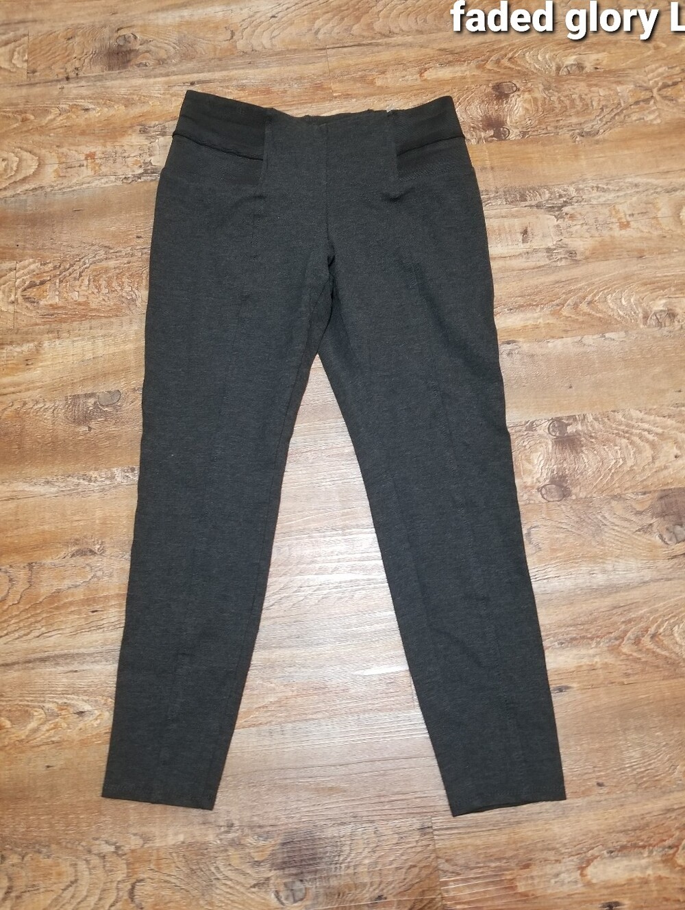 Faded Glory Leggings Large Grey Nwotags